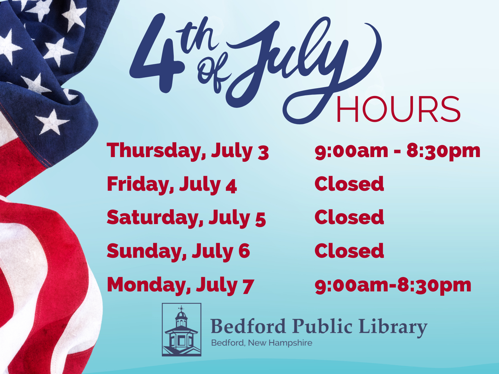 Happy Fourth of July from the Bedford Public Library