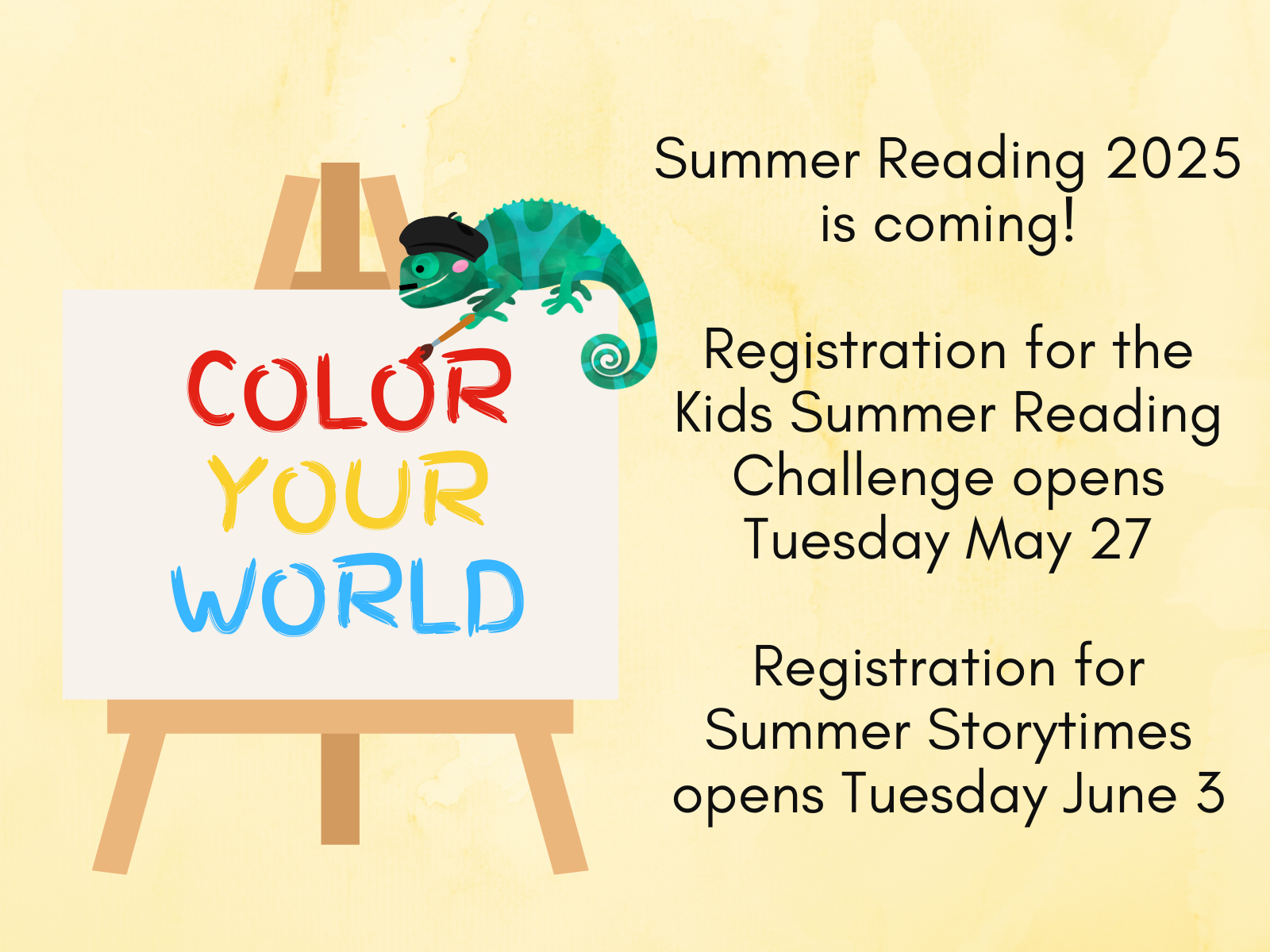 Summer Reading Registration opens May 27