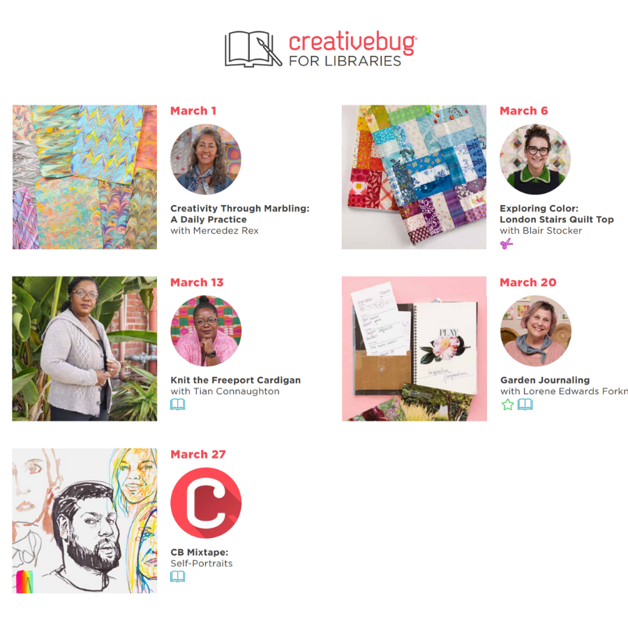 New CreativeBug Class in March