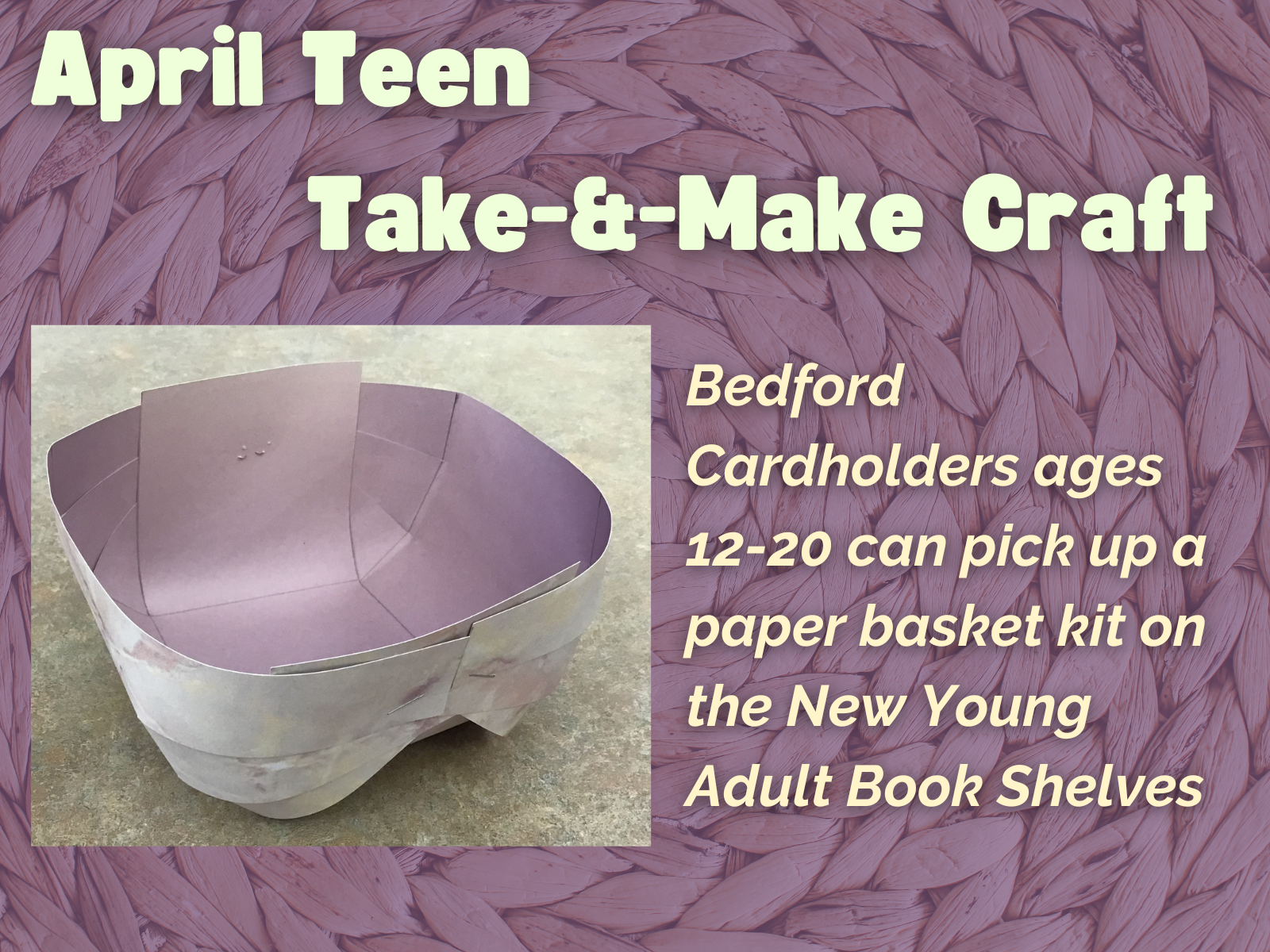 April teen take and make Craft